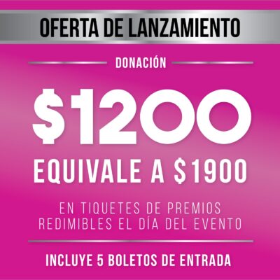 Paquete $1200  (Equivale a $1900)