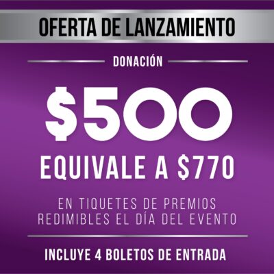 Paquete $500 (Equivale a $770)